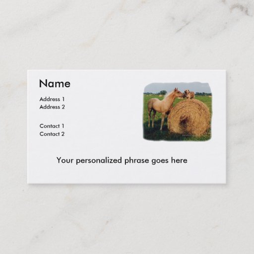Customizable Horse and Dog Meeting Business Card