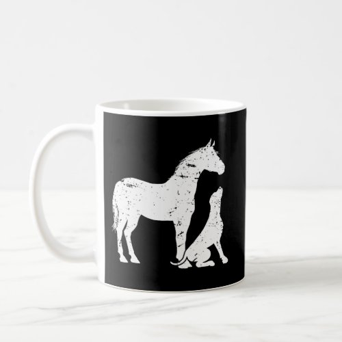 Horse And Dog Motif For And Horse Dog Coffee Mug