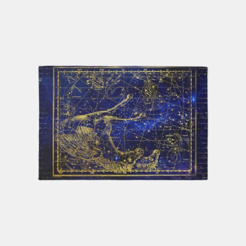 horse and dolphin constellation rug