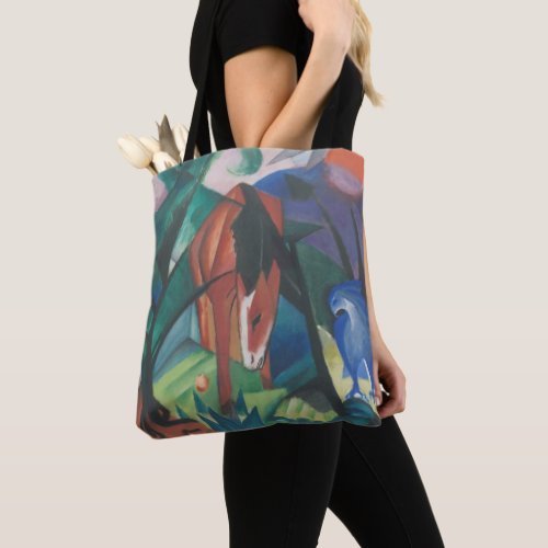 Horse and Eagle by Franz Marc Vintage Cubism Art Tote Bag