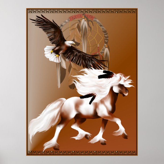 Horse and Eagle Poster