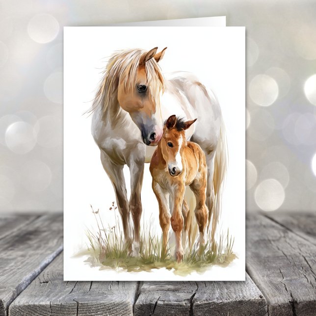 Horse and Foal Mother's Day Holiday Card (Creator Uploaded)