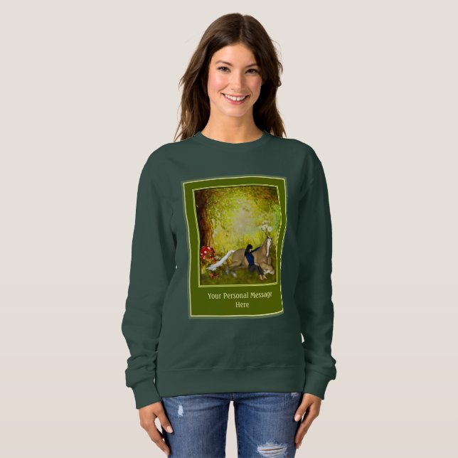 Horse And Girl Add Your Own Text Custom   Sweatshirt (Front Full)
