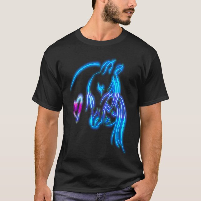 Horse and Girl For Women Teen Girls Horse Riding T-Shirt (Front)