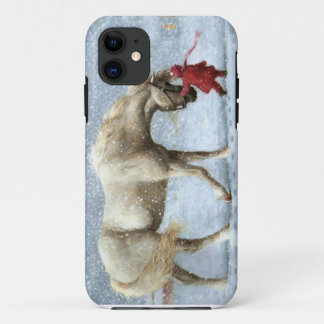 Horse and Girl in Snow iPhone 11 Case