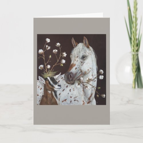 Horse and Goat card