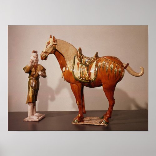 Horse and groom Tang Dynasty Poster