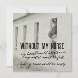 HORSE AND HEART 5.25 x 5.25 card