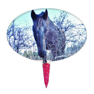Horse and Heart Cake Topper