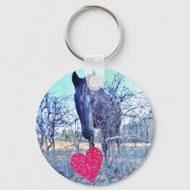 Horse and  Heart Keychain (Front)