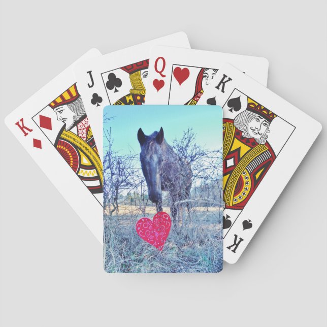 Horse and  Heart Poker Cards (Back)