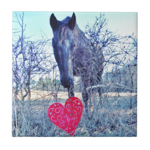 Horse and Heart Tile