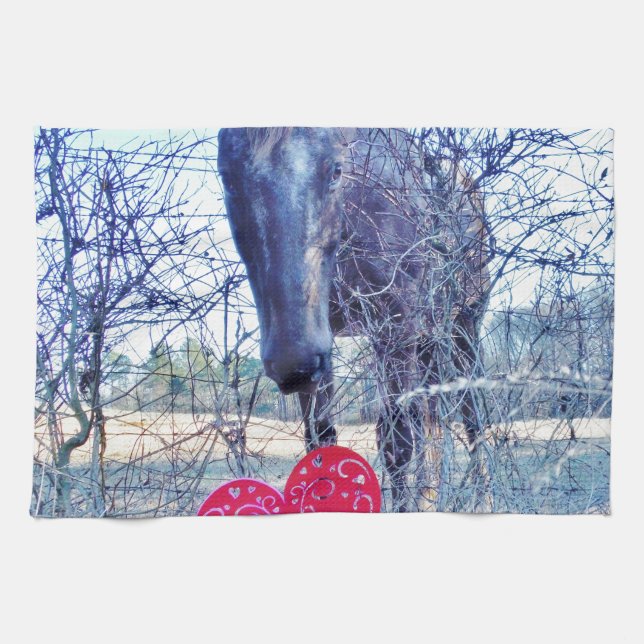 Horse and  Heart Towel (Horizontal)