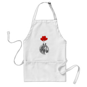 Horse and Hearts Adult Apron