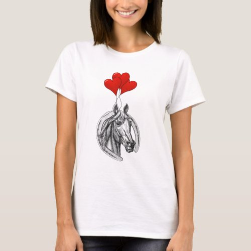 Horse and Hearts T_Shirt