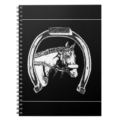 Horse and Horseshoe Scratch Art Notebook