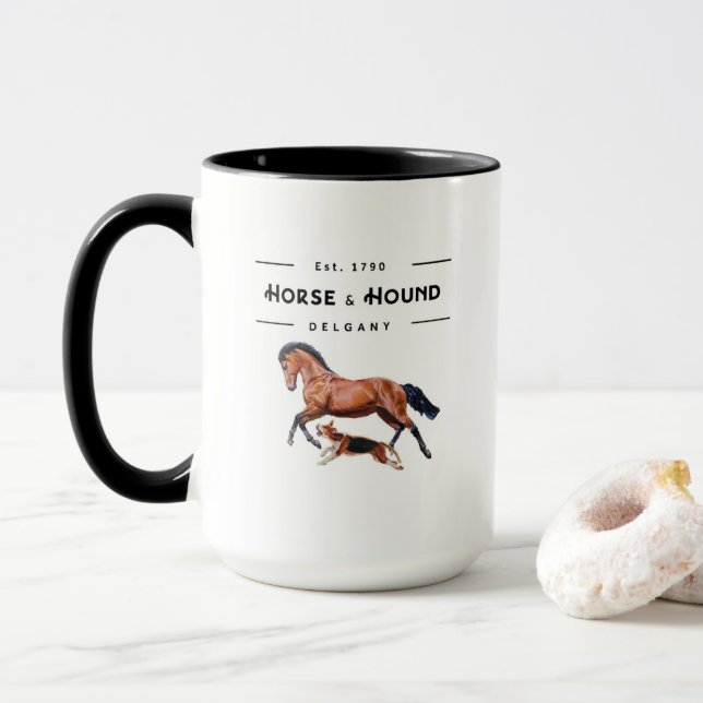 Horse and Hound Delgany Mug (With Donut)