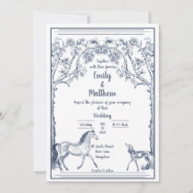Horse and hound - wedding invitation
