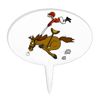 horse and jockey cake topper