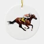 Horse And Jockey Ceramic Ornament at Zazzle