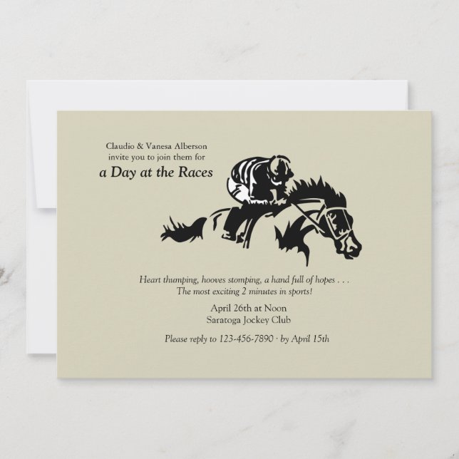 Horse and Jockey Invitation (Front)