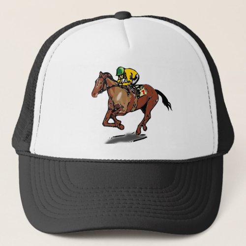 Horse and Jockey Trucker Hat