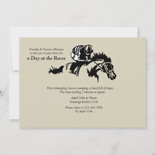 Horse and Jokey Invitation