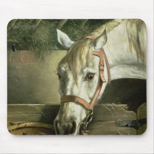 Horse and kittens 1890 mouse pad