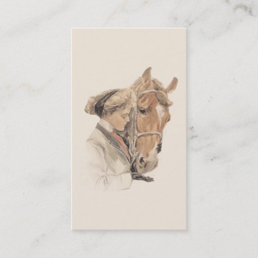 Customizable Horse and Lady Gorgeous Business Card