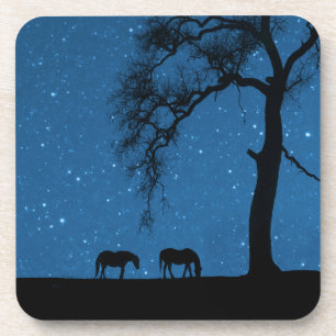 Horse and Moon and Stars Beverage Coaster