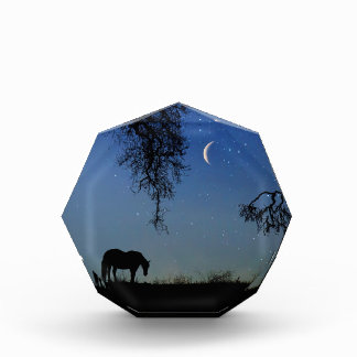 Horse and Moon Fine Art Photo Block