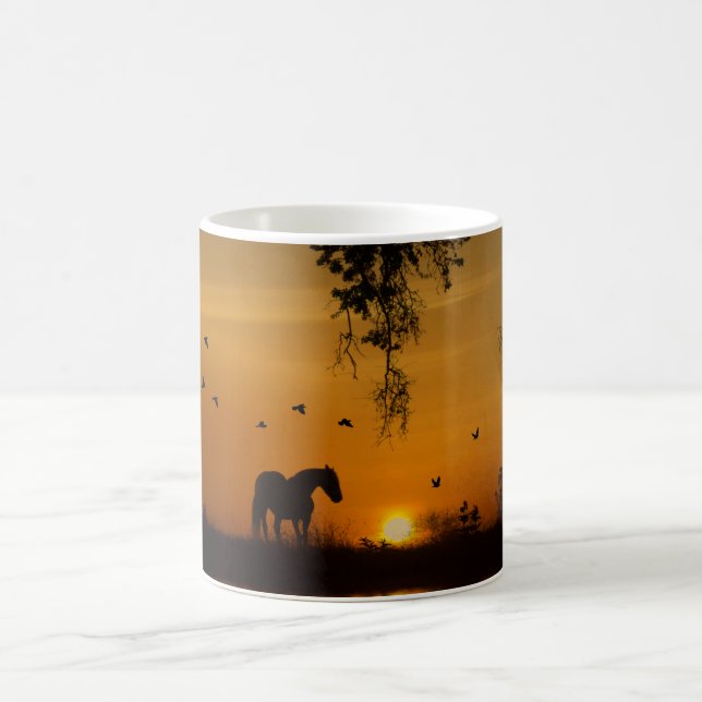 Horse and Nature Beautiful Serene Coffee Mug (Center)