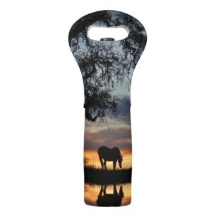 Horse and Oak Tree Wine Bag