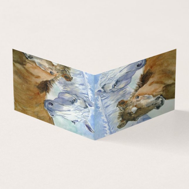 Horse and pony business card (Outside)