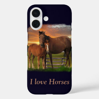 Horse and pony iPhone 16 case