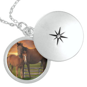 Horse and pony locket necklace