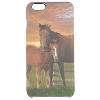 Horse and pony clear iPhone 6 plus case