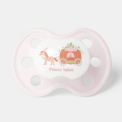 Horse and Pumpkin Carriage Baby Girl Princess Pacifier