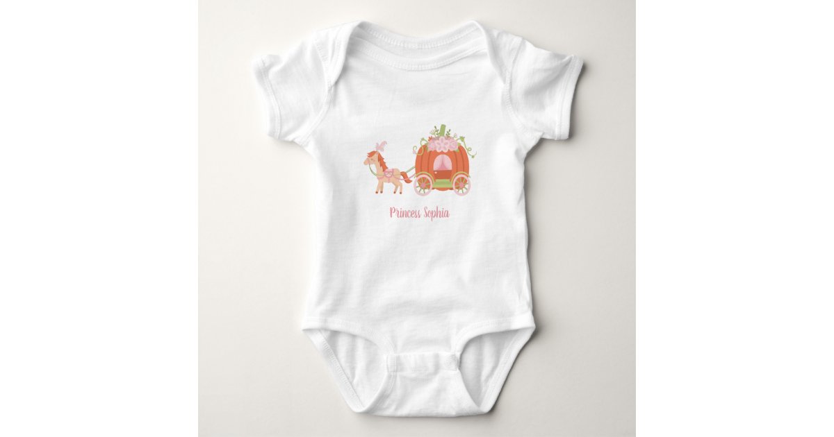 Horse And Pumpkin Carriage Baby Girl Princess Tee Zazzle Com