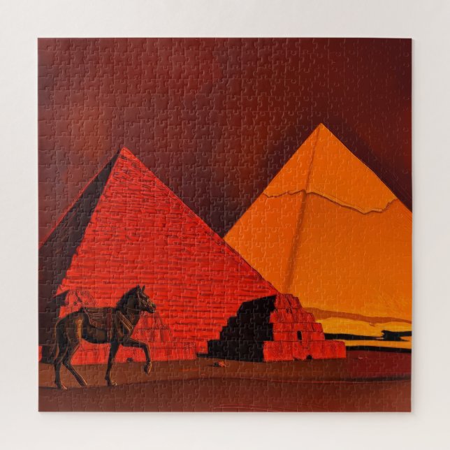 Horse and Pyramid Jigsaw Puzzle (Vertical)