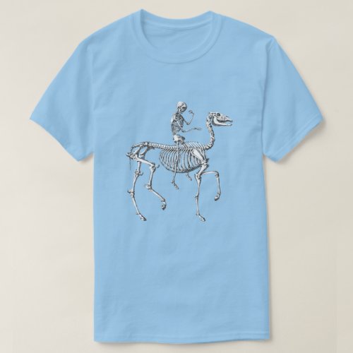 Horse and rHuman Rider Skeleton T_Shirt