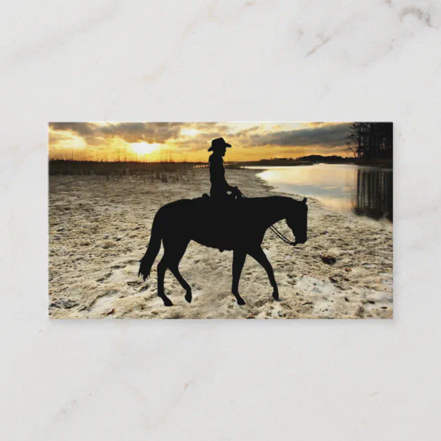 Horse and Rider Business Card | Zazzle