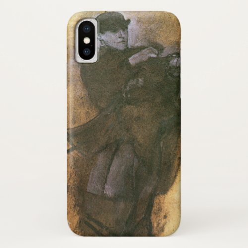 Horse and Rider by Edgar Degas Vintage Study Art iPhone X Case