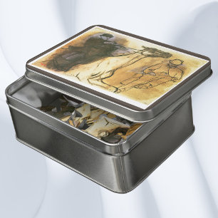 Horse and Rider by Edgar Degas, Vintage Study Art Jigsaw Puzzle