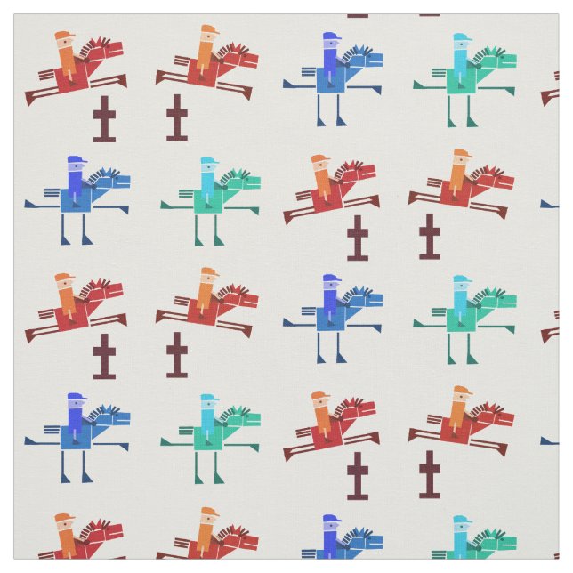 Horse and rider fabric (Swatch)