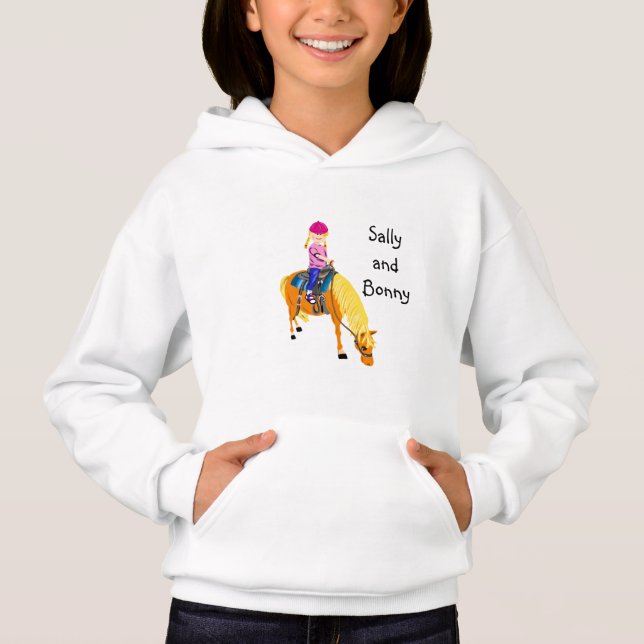 Horse and Rider Gifts, Personalized Hoodie (Front)