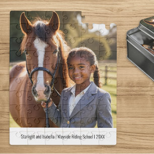 Horse and Rider Personalized Photo Keepsake Jigsaw Puzzle