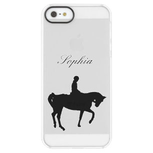 Horse and rider silhouette permafrost iPhone SE/5/5s case