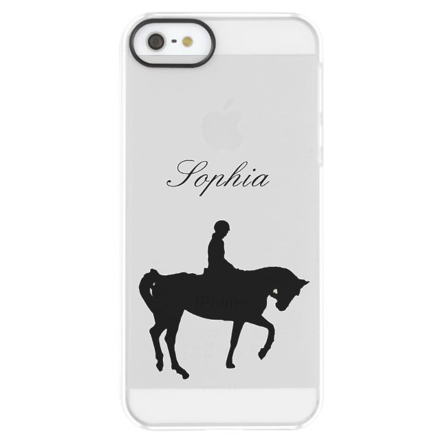 Horse and rider silhouette uncommon iPhone case (Back)