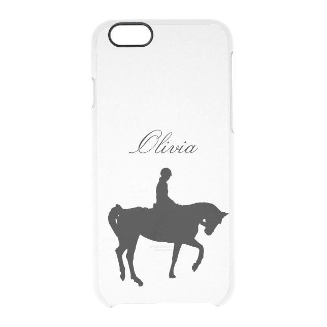 Horse and rider silhouette uncommon iPhone case (Back)